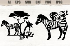 Clipart Zebra SVG Product Image 1