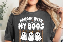 Funny Hanging Ghosts Halloween SVG PNG | Fall Shirt Design Product Image 2