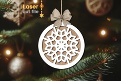 Christmas Ornament SVG laser cut file for Glowforge Product Image 1