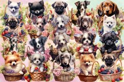Cute Baby Dog Watercolor Clipart Bundle Product Image 2