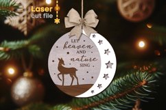 Christmas Ornament SVG laser cut file for Glowforge Product Image 1