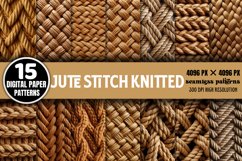 Jute Stitch Knitted Seamless Patterns Bundle, Product Image 1