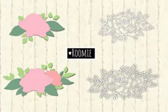 Peony svg for Cricut, Line art Flowers cutfile Floral Product Image 3