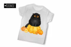 Cat print, Halloween Printable clipart DIY png Gift Decor Product Image 2