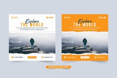 Travel social media post design vector Product Image 1