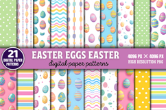 EASTER EGGS PAPER EASTER PATTERN Bundle PNG Product Image 1