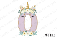 Birthday Girl Unicorn Number Clipart Product Image 1