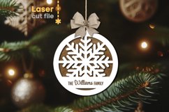 Christmas Ornament SVG laser cut file for Glowforge Product Image 1