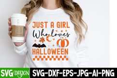 Just a Girl Who Loves Halloween SVG Design ,Halloween SVG Product Image 2