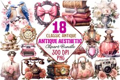 Classic Antique Aesthetic Clipart Bundle Product Image 1