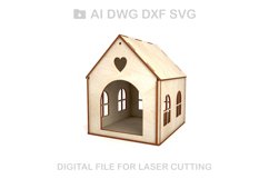 Dollhouse vector for CNC svg vector file, vector cut file Product Image 1