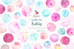 Watercolor Splash, png, Clipart, Blobs, Bubbles, 128 Product Image 1