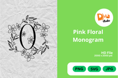 Pink Floral Monogram Product Image 1