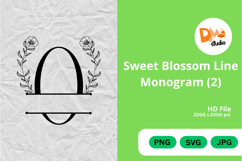 Simple Blossom Line Monogram Product Image 1