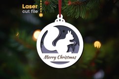 Squirrel Christmas Tree Toy SVG laser cut file for Glowforge Product Image 1