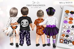 Halloween Babies Clipart, Trick or Treat Clip Art Product Image 1