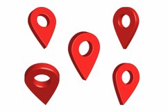 3D Location Pin Collection for Gaps Map Product Image 1