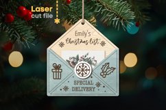 Christmas Envelope SVG laser cut file for Glowforge Product Image 1