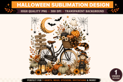 Halloween Bicycle Pumpkin Clipart Product Image 1