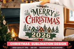 Christmas PNG|Merry Christmas 2026 PNG|Christmas Sublimation Product Image 2