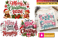 Christmas Sublimation PNG,, Merry Christmas 2026 Sublimation Product Image 1