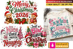 Christmas Sublimation PNG,, Merry Christmas 2026 Sublimation Product Image 1