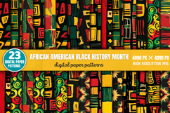 African American Black History Month Digital Background PNG Product Image 1