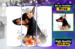 Dog Lovers tumbler wrap sublimation, 20 oz Skinny Tumbler Product Image 1