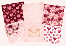 Romantic Hearts &amp; Roses Backgrounds Product Image 2