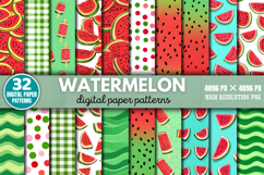 Watermelon Digital Paper Background Bundle PNG Product Image 1