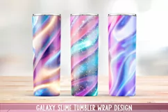 Galaxy slime Tumbler Design Sublimation. 20 oz, PNG. Product Image 1