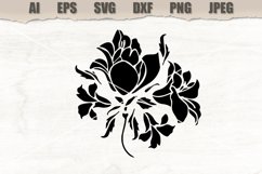 Stencil Flower SVG Product Image 1