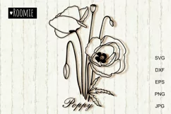 poppy svg, Flowers papercut, Floral bouquet, Wedding deco Product Image 2