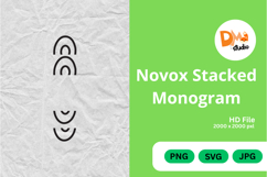 Novox Stacked Monogram Product Image 1