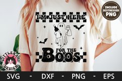 I’m Just Here for the Boos svg, Halloween shirt, Retro svg Product Image 1