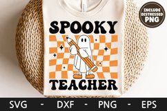 Spooky Teacher svg, Halloween shirt, Retro svg, Ghost svg Product Image 1