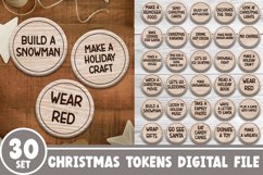30 Christmas Bucket List Tokens svg, Christmas Countdown svg Product Image 1