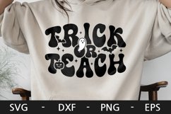 Trick or Teach svg, Teacher Halloween svg, Ghost svg Product Image 1