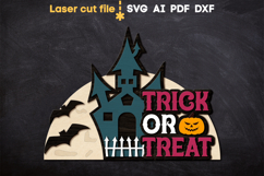 Trick or Treat Halloween SVG laser cut file for Glowforge Product Image 1