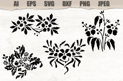 Stencils Flowers SVG Product Image 1