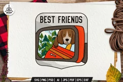 Camping SVG - Best Friends with Dog - PNG - Travel Sticker Product Image 1