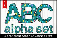 4 Christmas Alphabet Bundle,Decorative ABC Sublimation Files Product Image 3