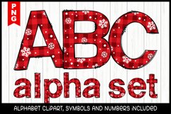 Christmas Alphabet Bundle, Decorative ABC Sublimation Files Product Image 1