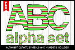 Christmas Alphabet Bundle, Decorative ABC Sublimation Files Product Image 1