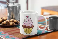 Heart Sprinkles Valentines Cupcakes SVG, PNG, EPS Product Image 2