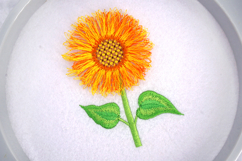 Fringed Sunflower Machine Embroidery Design Product Image 4