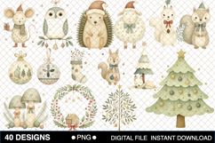 Christmas Watercolor Clipart Product Image 1