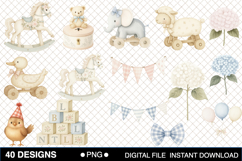 Watercolor Petit Playroom Clipart Product Image 1