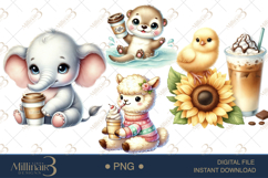 Coffee Lovers Animals Clipart Product Image 1