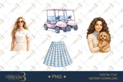Country Club Watercolor Clipart PNG Product Image 1